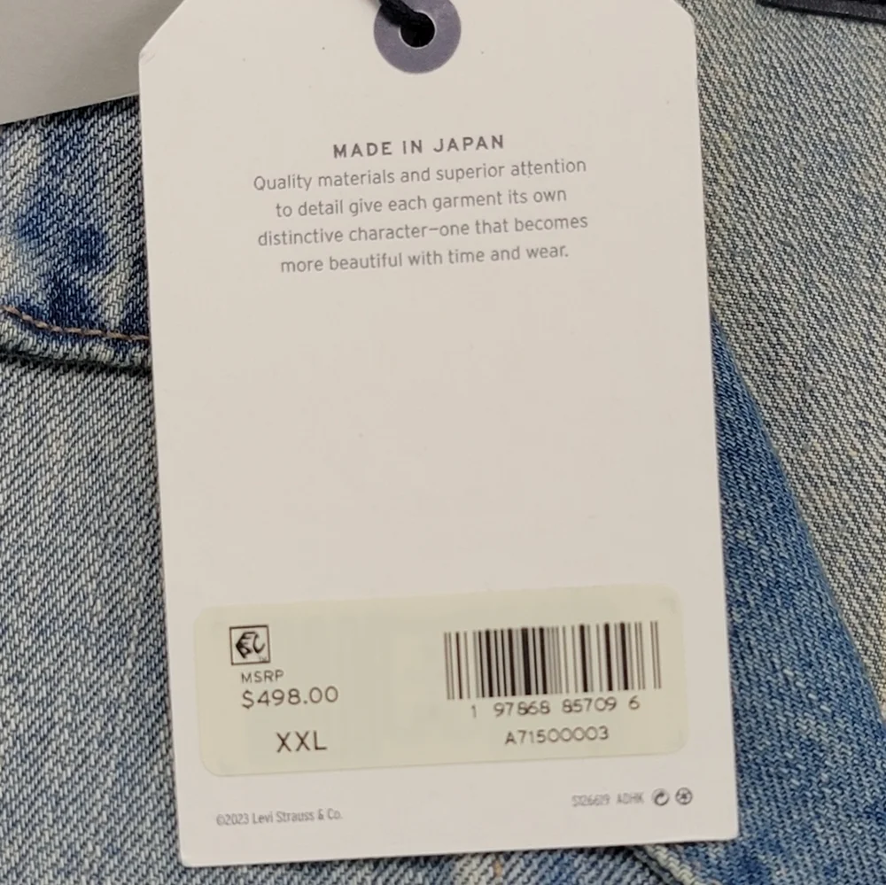 Levi’s Japanese Denim Utility Trucker Jacket Mens XXL Made In Japan A71500003 - Picture 4 of 13